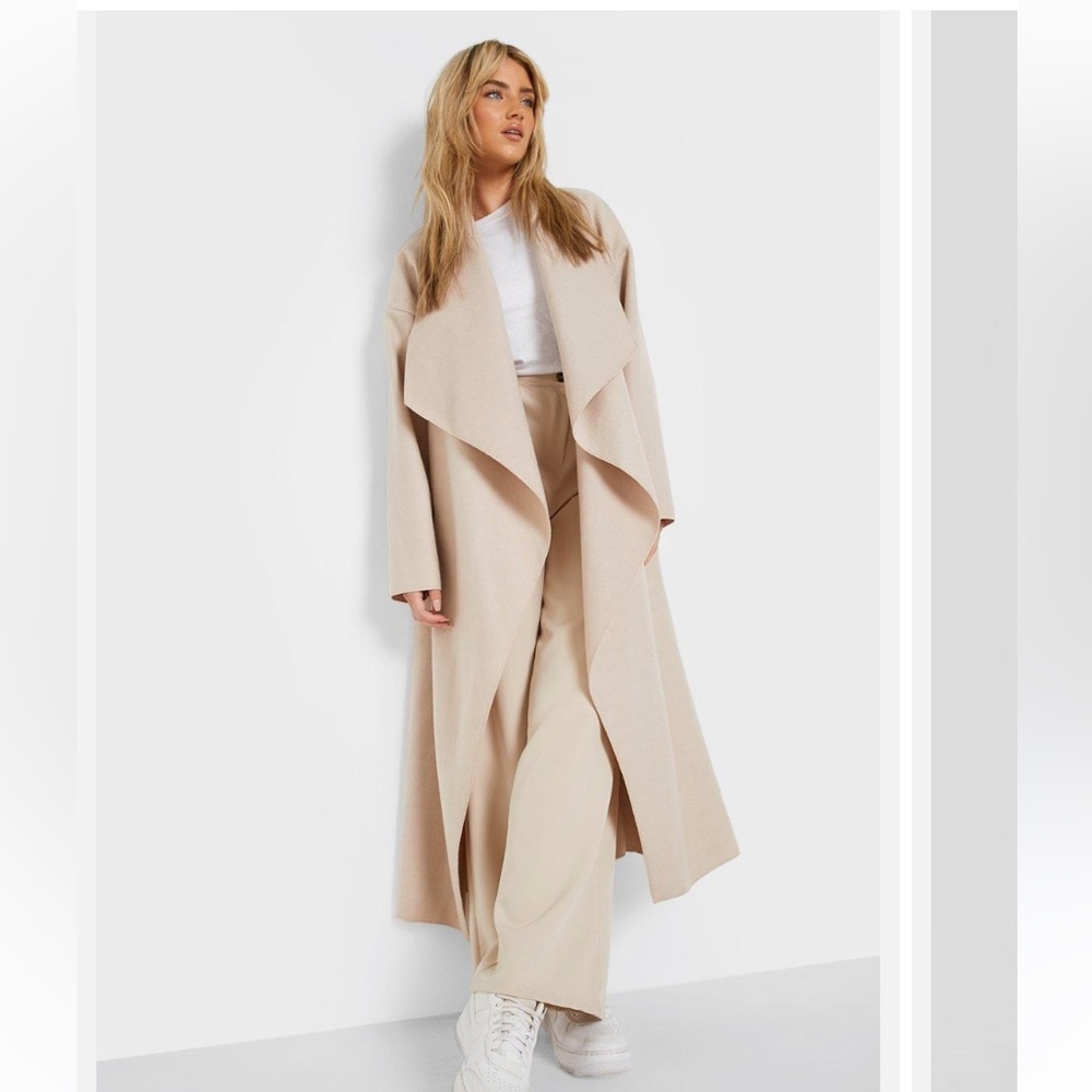 Beige Waterfall Coat